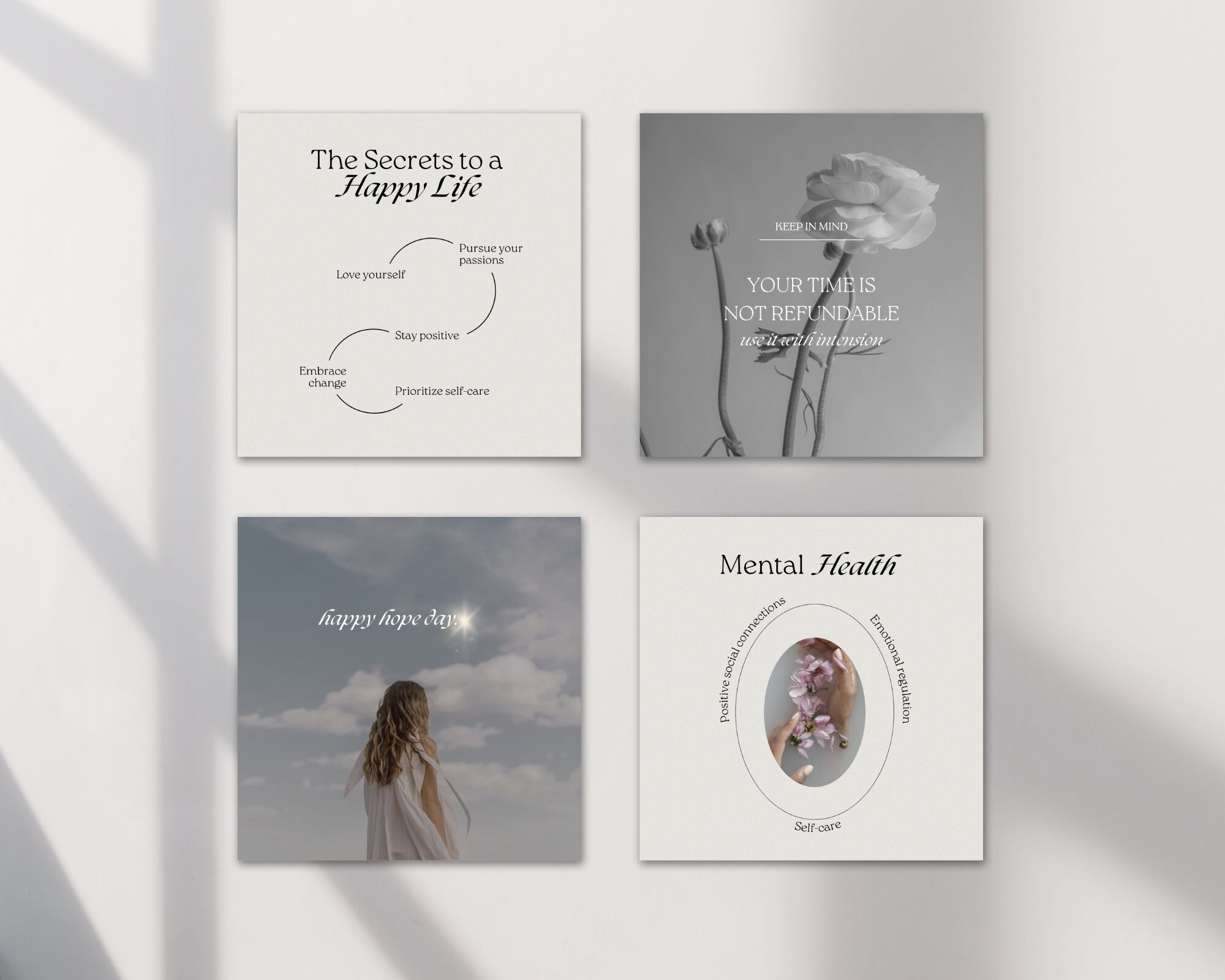 Mental Health Instagram Post Template Canva Social Media Engagement ...