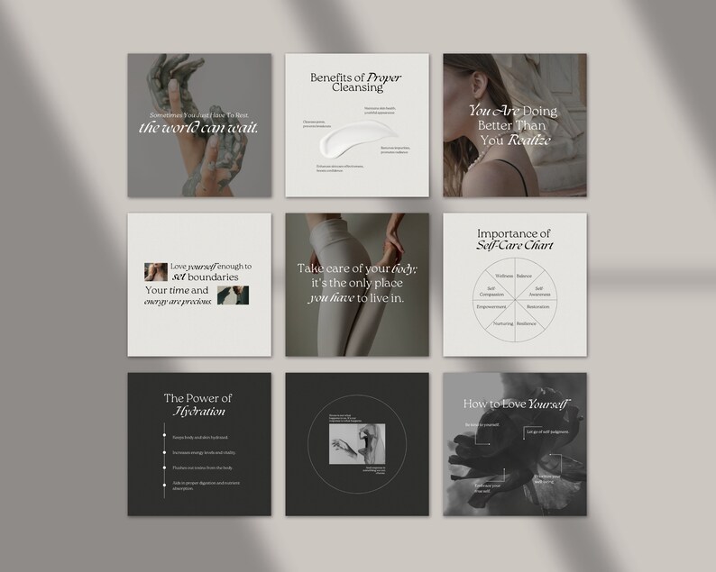 Self Care Instagram Template Post Mental Health and Wellness Coach ...