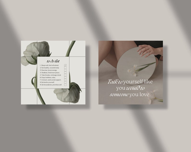 Self Care Instagram Template Post Mental Health and Wellness Coach ...