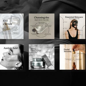 Skincare Coach Editable Instagram Templates, Elegant Esthetician Social Media Post, Beauty Quotes, Dermatologist Template, Skincare Canva image 8