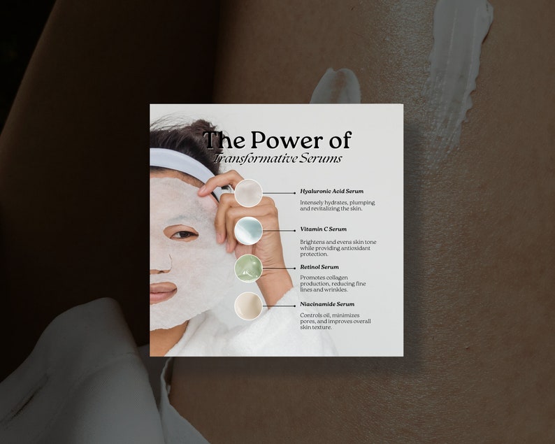 Skincare Coach Editable Instagram Templates, Elegant Esthetician Social Media Post, Beauty Quotes, Dermatologist Template, Skincare Canva image 5