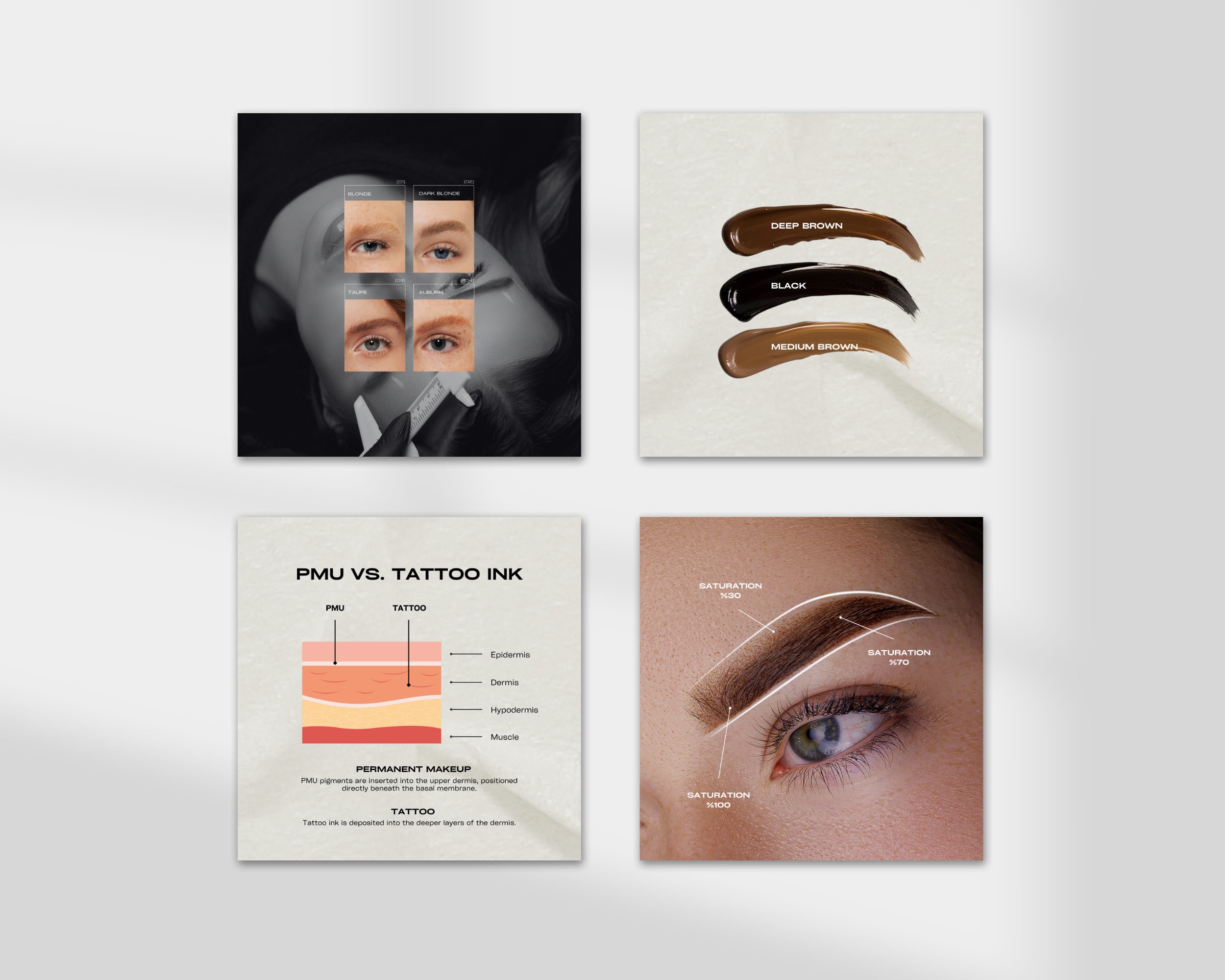 Microblading Instagram Coach Aesthetic Post Templates, PMU Brow Techs ...
