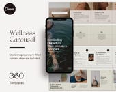 Health and Wellness Instagram Seamless Carousel Post Template Canva Editable Social Media Instagram Health Coach Template Engagement Post