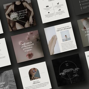 Self Care Instagram Template Post Mental Health and Wellness Coach ...