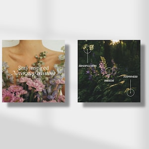 Wellbeing Coach Aesthetic Instagram Template, Health and Wellness Coach, Holistic Post, Luxury Social Media Post, Wellness Template Canva image 3
