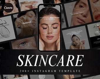 Huidverzorging Instagram-sjablonen Esthetische post, schoonheid Huidverzorging Social media Zakelijk, luxe schoonheidsspecialiste, dermatoloog, Canva