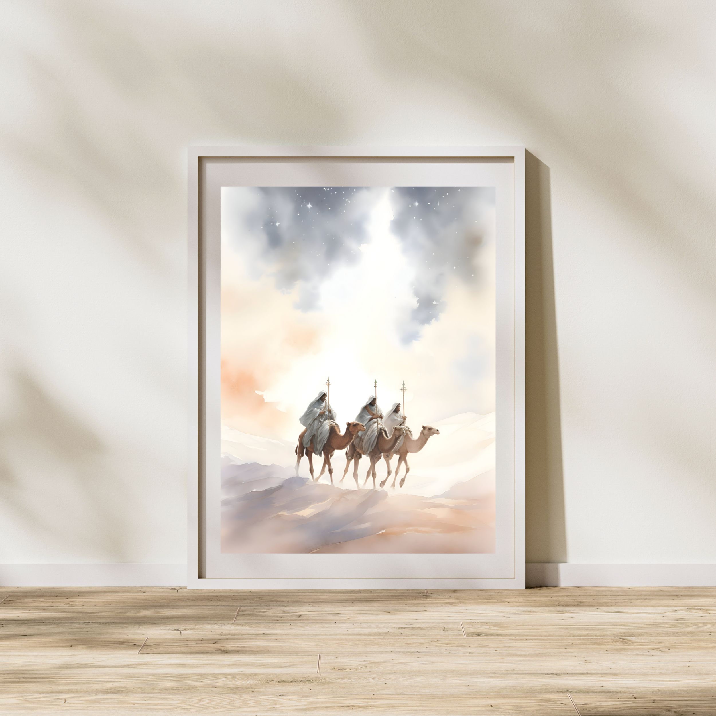 Nativity Scene Three Wise Men DIGITAL Download,christmas Printable Wall