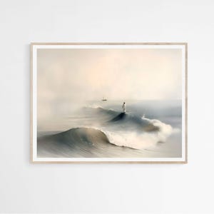 Jesus Walks on Water DIGITAL DOWNLOAD, Watercolor Wall Art, Modern Jesus Bible Printable Wall Art, Digital Print Art, Bible Christian Gift