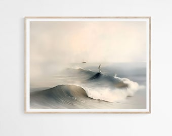 Jesus Walks on Water DIGITAL DOWNLOAD, Watercolor Wall Art, Modern Jesus Bible Printable Wall Art, Digital Print Art, Bible Christian Gift