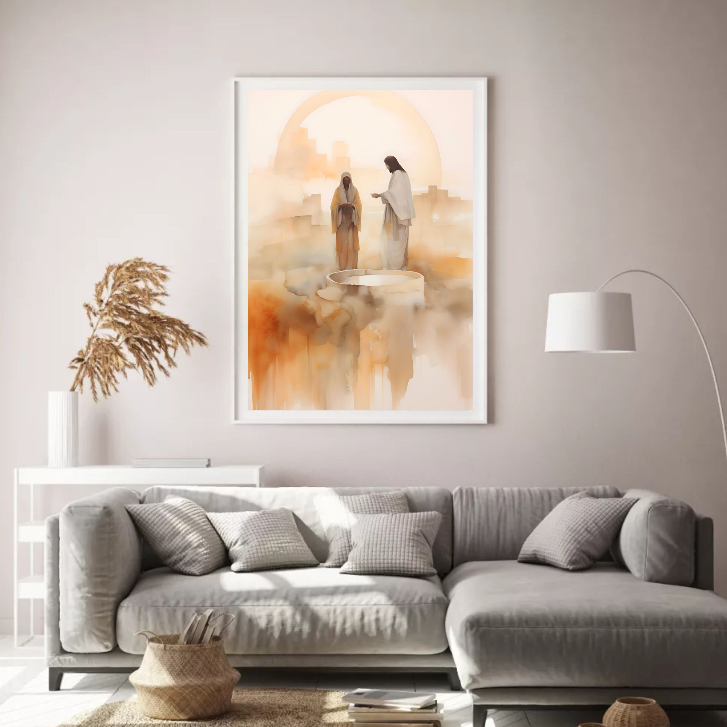 Woman at the Well DIGITAL DOWNLOAD, Samaritan Woman, Modern Jesus Bible ...