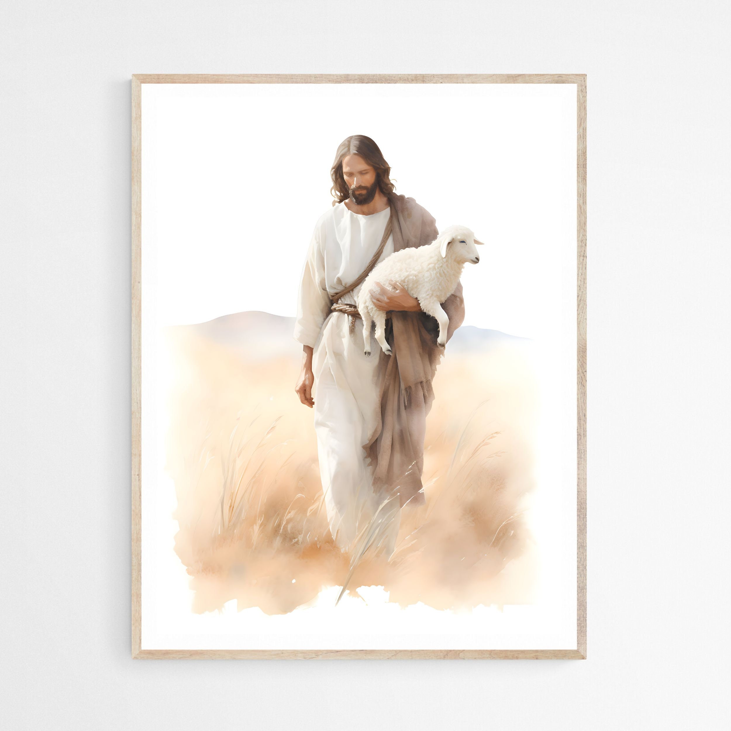 Printable Jesus Holding A Lamb