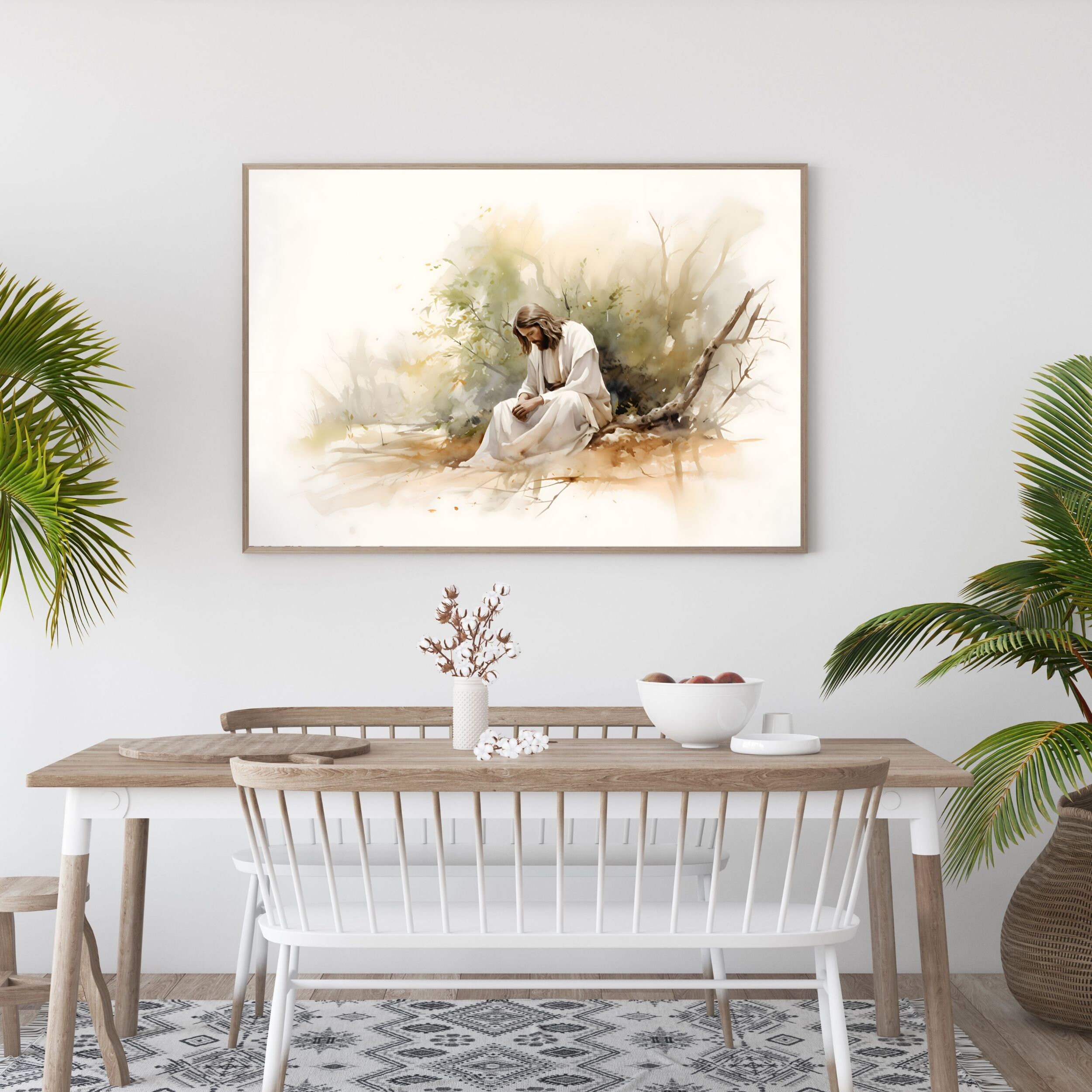 Jesus Praying in the Garden of Gethsemane DIGITAL DOWNLOAD, Printable ...