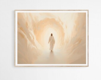 He Has Risen DIGITAL DOWNLOAD, Resurrection of Jesus Christ, Christ Leaving The Tomb, Jesus Alive, Easter Décor, Bible Christian Faith Gift