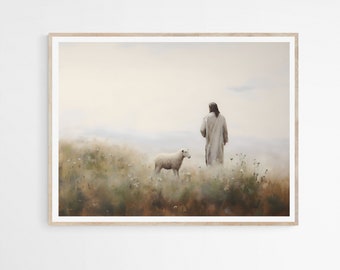 Jesus Found the Lost Sheep DIGITAL DOWNLOAD, Parable of the Lost - Main Image
