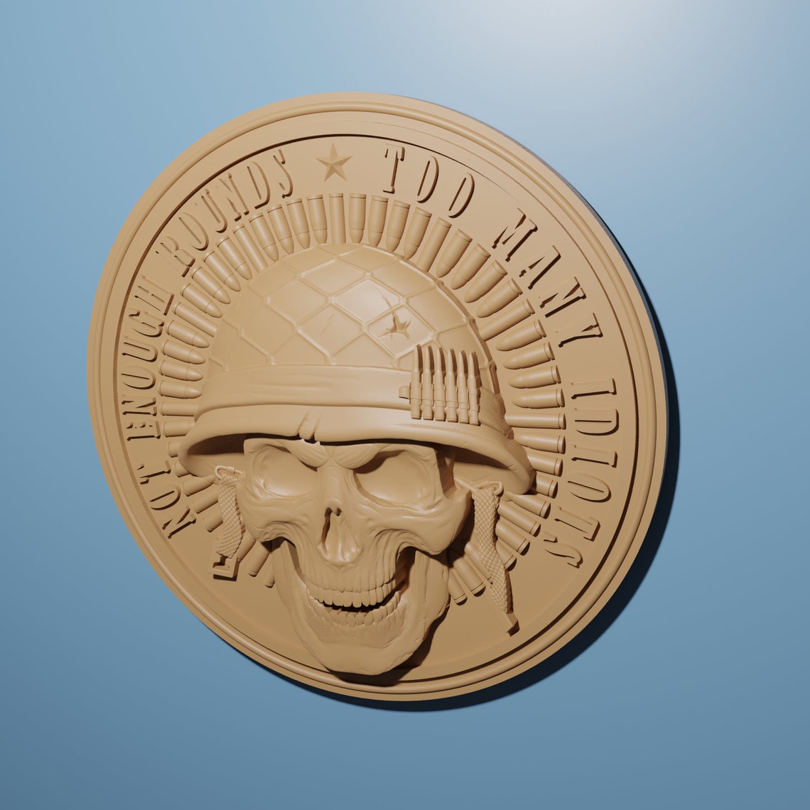 Skull Soldier Rounds Helmet STL File CNC Router Engraver Etsy