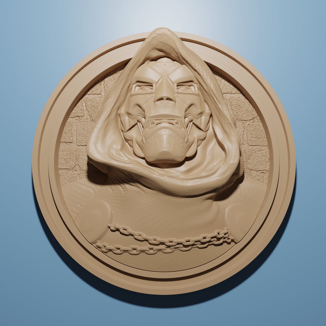 Buy Dr. Doom Relief STL File for CNC Router Engraver Wooden Wall Art ...