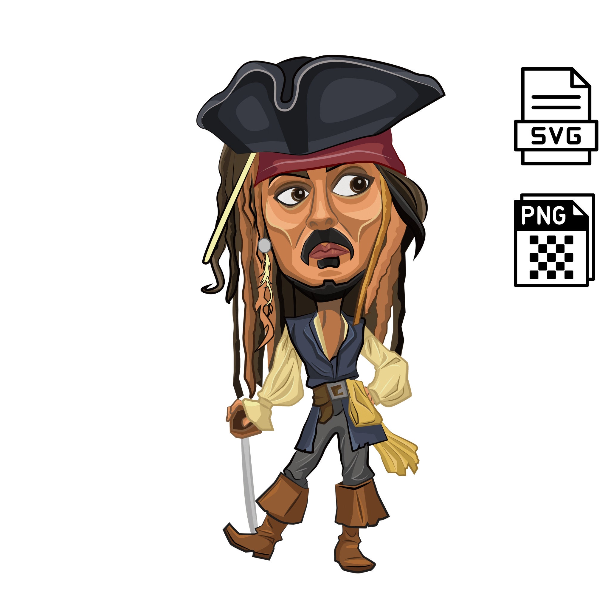 Captain Jack Sparrow Svg, Actor Png, Jack Sparrow Clipart, Pirates Png