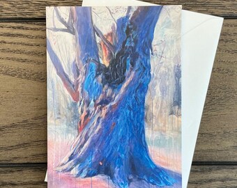 Silver Maple Tree Greeting Card, Nature All Occasion Blank Note Card