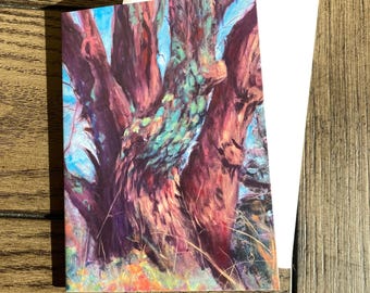 Red Maple Tree Greeting Card, Nature All Occasion Blank Note Card