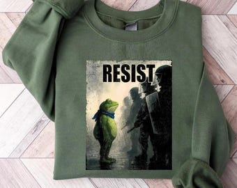 Portland Frog Resist Protest Sweatshirt, Anti-ICE Shirt, Portland Frog Shirt, Protest T Shirt, Anti Establishment, Deportation Resistance