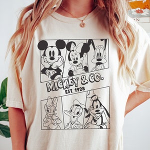 Mickey & Co 1928 Shirt, Mickey And Co, Disneyworld Shirts, Disney Vacation T-Shirt, Disney Family Trip Shirt, Mickey Sketching tee