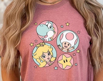 Peaches Shirt, Princess Peach Shirt, Princess Peach Mario Shirt Feeling Peachy Shirt, Super Mario Birthday Gift Tee