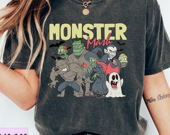 Comfort Colors Monster Mash Shirt, Retro Halloween shirt, Monster Mash Sweatshirt, Vintage Monster Halloween t-Shirt, Monster Tee,Fall Shirt