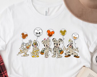 Disney Halloween Skeleton Shirt, Disney Halloween Matching Shirt, Disney Balloon Shirt, Mickey Minnie and Friends, Disney Matching Shirt