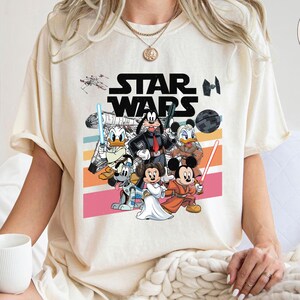 Comfort Colors® Disney Star Wars Two Sided T-Shirt, Star Wars Shirt, Darth Vader Shirt, Galaxy&#39;s Edge Shirt, Retro Star Wars Shirts