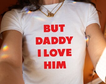 Pero papá lo amo, camiseta de bebé, camiseta estética, niña, camiseta de bebé divertida, camiseta de bebé linda, camiseta de bebé y2k, camiseta de bebé de los años 90, ropa y2k