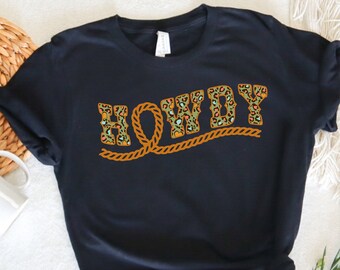 Howdy T-Shirt, Western Shirt, Southern Shirt, Retro Shirt, Boho Tee, Cowboy Shirt, Country Shirt, Rodeo Shirt, Cowgirl Shirt