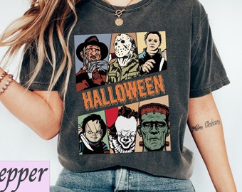 Comfort Colors® Halloween Horror Nights T-shirt, Vintage Halloween Movie Shirt, Horror T-shirt, Halloween Horror Movie Tees Trendy Halloween