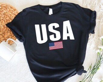 Camisa unissex com bandeira dos EUA estilo retrô, camisa 4 de julho, camiseta grande dos EUA, camiseta com bandeira americana, presente de camisa patriótica, camiseta vermelha, branca e azul