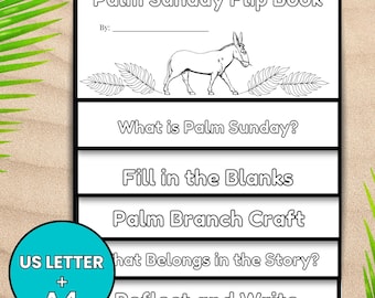 Palm Sunday Craft, Holy Week Activity, LDS Holy Week, Sunday School Craft, Holy Week for Kids, Palm Sunday Activity, Palm Sunday Flip Book