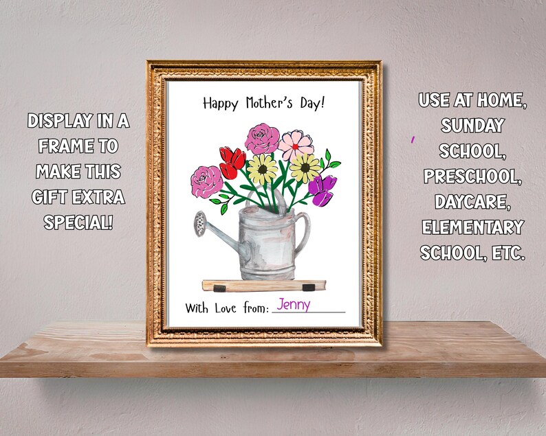 Flower Cut and Paste Craft Printable, Mothers Day Flower Bouquet ...