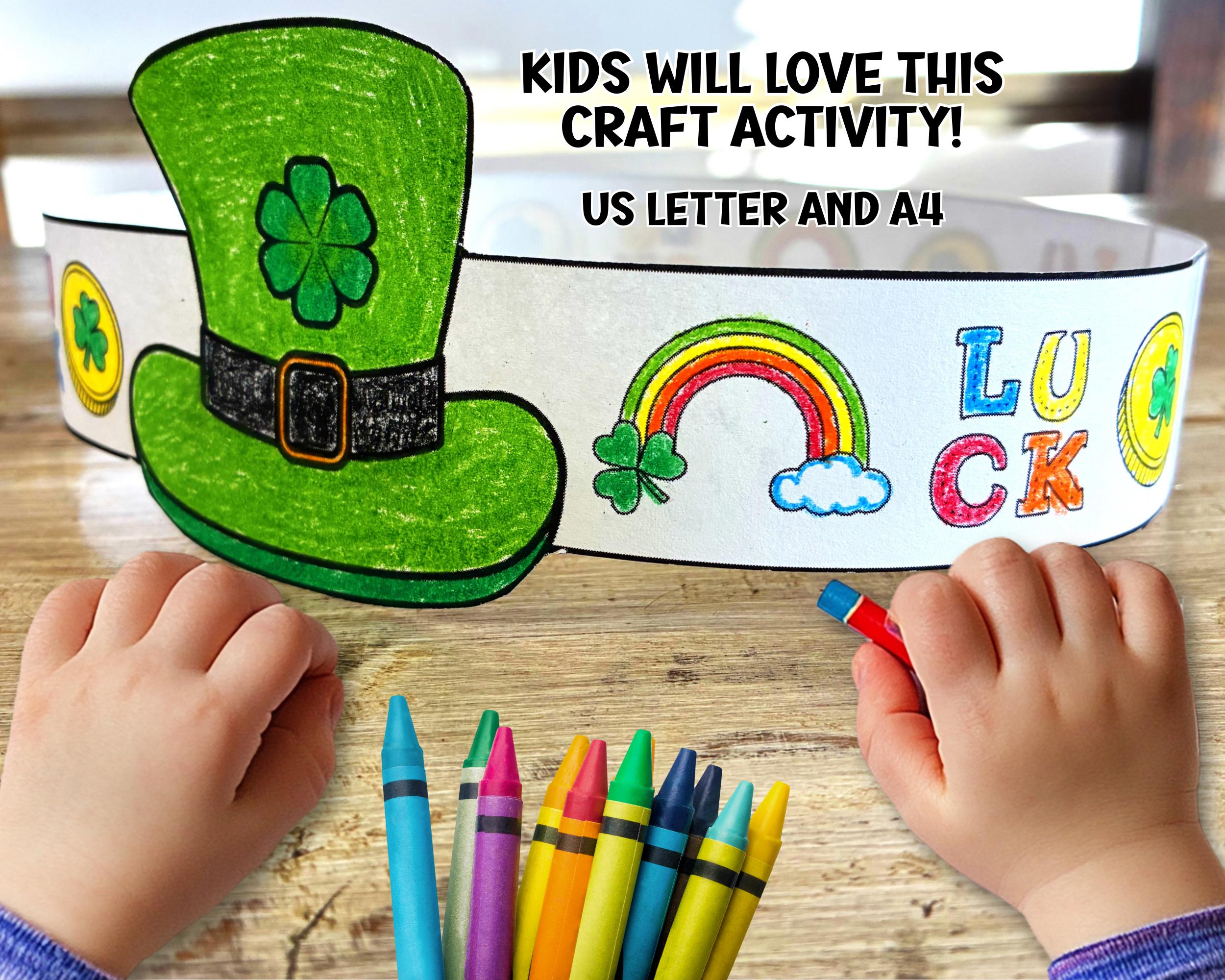 Leprechaun Hat Craft Kit, St. Patrick's Day Coloring, Activity Kit, St ...