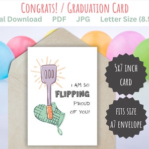 Cartão de parabéns, cartão de formatura, cartão de orgulho Flippin, cartão comemorativo