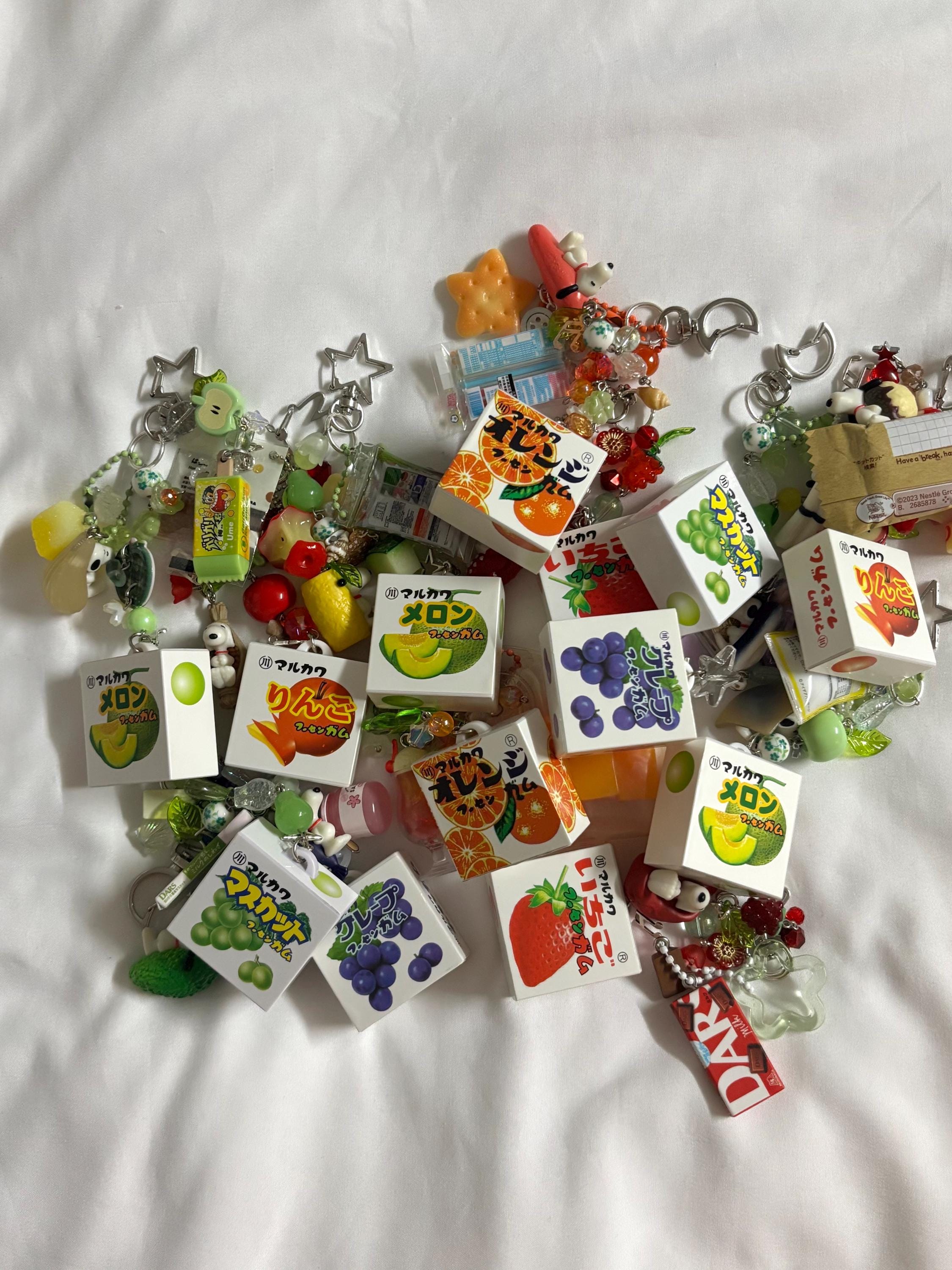Japanese Snoopy Fruit Gum Keychain, Kawaii Trinket Accessory