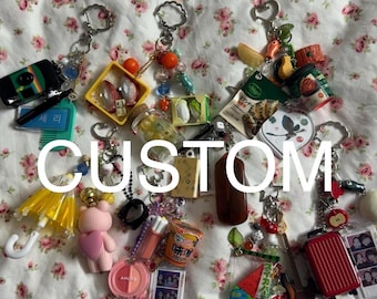 Custom beaded Keychains, Kawaii Trinket, Accessory  ( 7 SLOT LEFT!!) Last day to order May 9th!