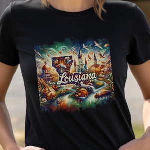 Louisiana Tshirt Louisiana state shirt Louisiana culture T shirt Louisiana gift T-shirt Louisiana souvenir Tee Louisiana pride Jazz Shirt