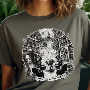Library Books T-Shirt, Book Lover Tee, Bookworm Gift, Reading Shirt, Librarian Shirt, Library Shirt, Book Nerd Gift, Unisex Heavy Cotton Tee