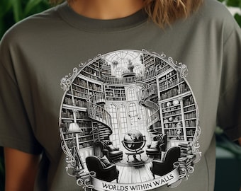 Library Books T-Shirt, Book Lover Tee, Bookworm Gift, Reading Shirt, Librarian Shirt, Library Shirt, Book Nerd Gift, Unisex Heavy Cotton Tee