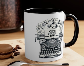 Once upon a time Typewriter Coffe Mug Vintage-inspired Storytelling Mug Literary Gift Once upon a time Vintage-Inspired Typewriter 11oz