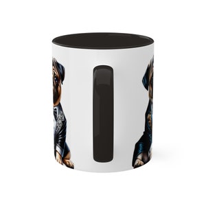 Einzigartige 11 Unzen zweifarbige Mops Tuxedo Tasse - Stilvolle Keramik-Kaffeetasse mit Bunten Akzenten, Komfortablem C-Griff, Blei- und BPA-frei - Perfektes Geschenk Bild 9