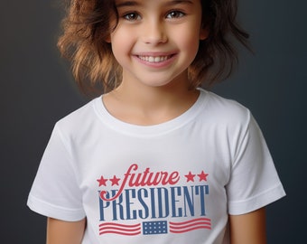 Future President shirt president Tee Boys Tshirt girls T-shirt President kids shirt Future leaders shirt Kids Tee kids president shirt