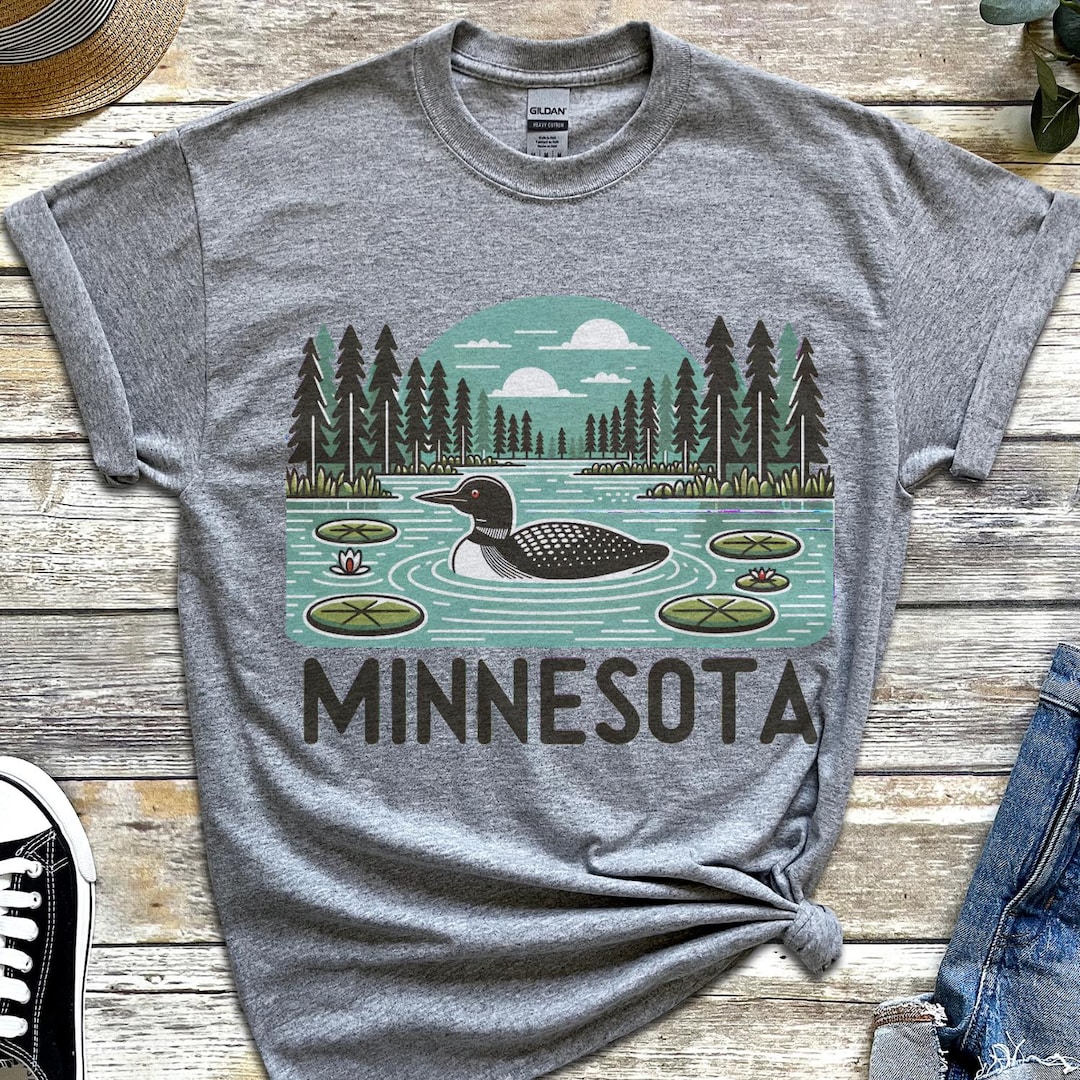 Minnesota Adventure T Shirt Est 1858 Loon Arrows State Gift