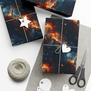 Galaxy Wrapping Paper Gift Wrap Papers Solar System Unique Gift Wrap Outer Space Wrapping Space Gift Wrap birthday wrapping christmas