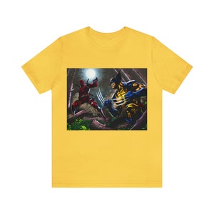 Koszulka Deadpool kontra Wolverine: Unisex koszulka z krótkim rękawem i grafiką zdjęcie 3