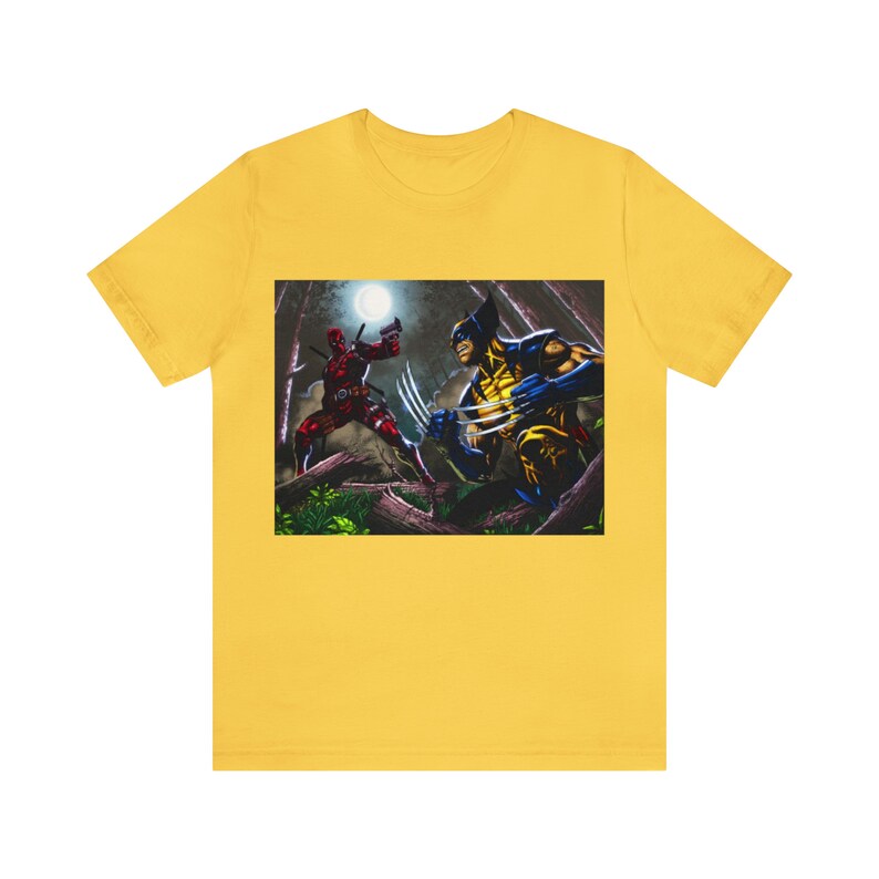 Koszulka Deadpool kontra Wolverine: Unisex koszulka z krótkim rękawem i grafiką zdjęcie 3