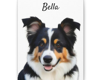 Custom Pet Photo Print Canvas | Oil Effect on Polyester Canvas | Photo on Wrapped Canvas | Multiple Sizes | Gift